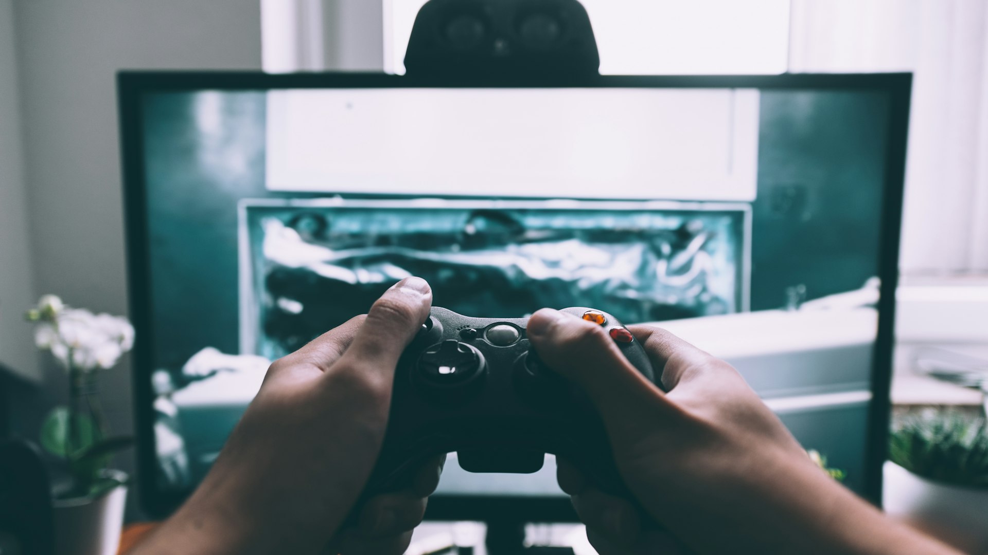 Retro arcade scene